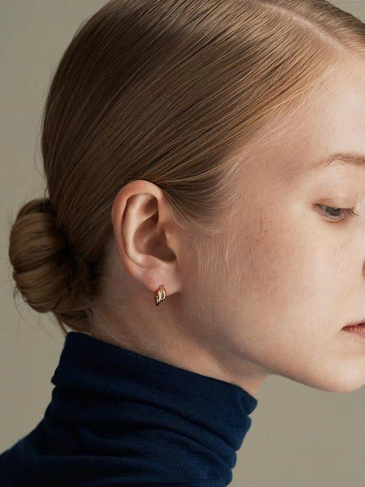 商品hyeres-lor|Etrive 14K One Touch Earrings,价格¥2561,第4张图片详细描述