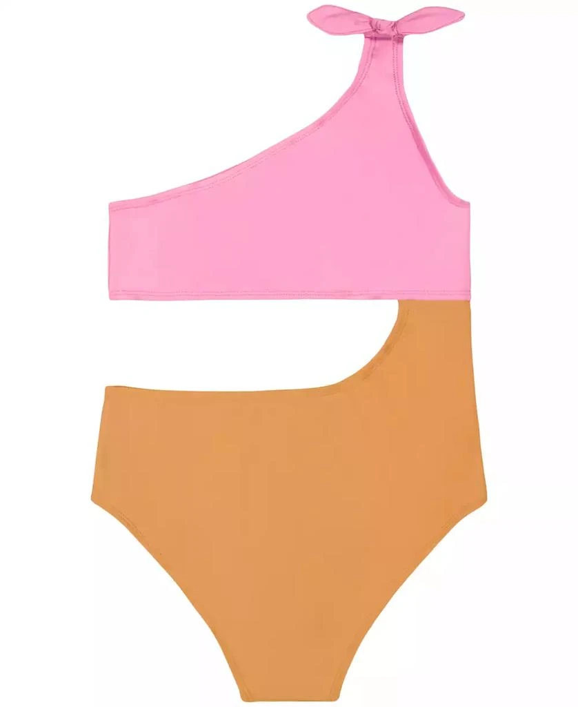 商品Calvin Klein|Big Girls Colorblock Cut Out One Piece Swimsuit,价格¥70,第2张图片详细描述