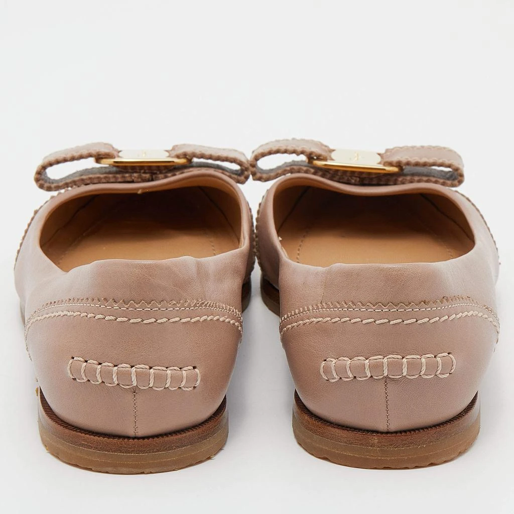 商品[二手商品] Salvatore Ferragamo|Salvatore Ferragamo French Pink Leather Vara Bow Ballet Flats Size 36,�价格¥1091,第5张图片详细描述