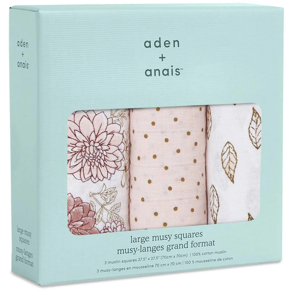 商品aden + anais|棉柔方巾3件装,价格¥156,第2张图片详细描述