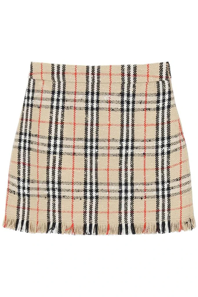 商品Burberry|BOUCLÉ EFFECT TARTAN SKIRT,价格¥3150,第1张图片