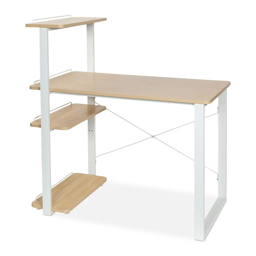 商品Honey Can Do|Home Office Computer Desk with Shelves,价格¥2032,第4张图片详细描述