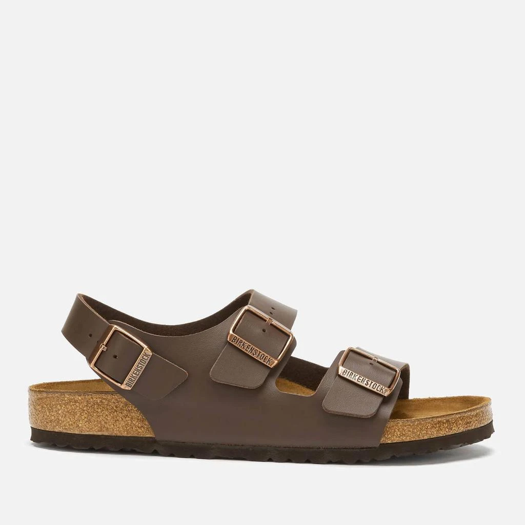 商品Birkenstock|Birkenstock Men's Milano Double 凉拖 - Dark Brown,价格¥373,第1张图片