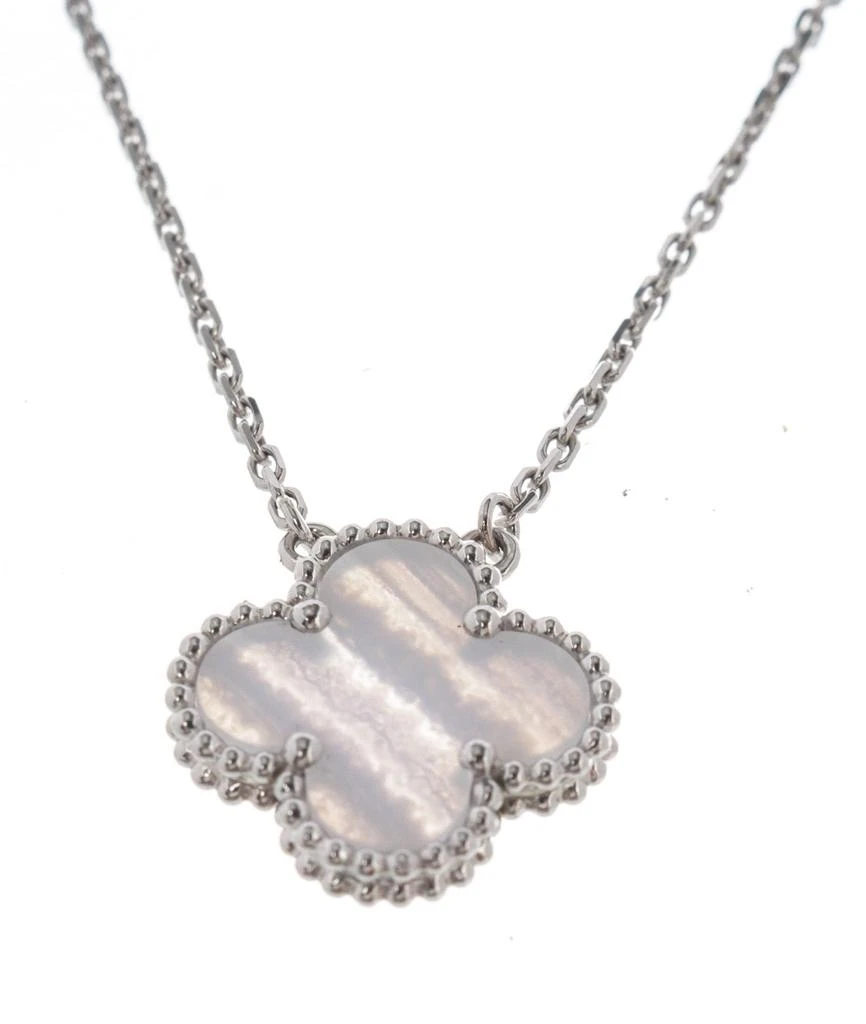 商品[二手商品] Van Cleef & Arpels|Van Cleef & Arpels 18k White Gold Vintage Alhambra Necklace,价格¥31460,第3张图片详细描述