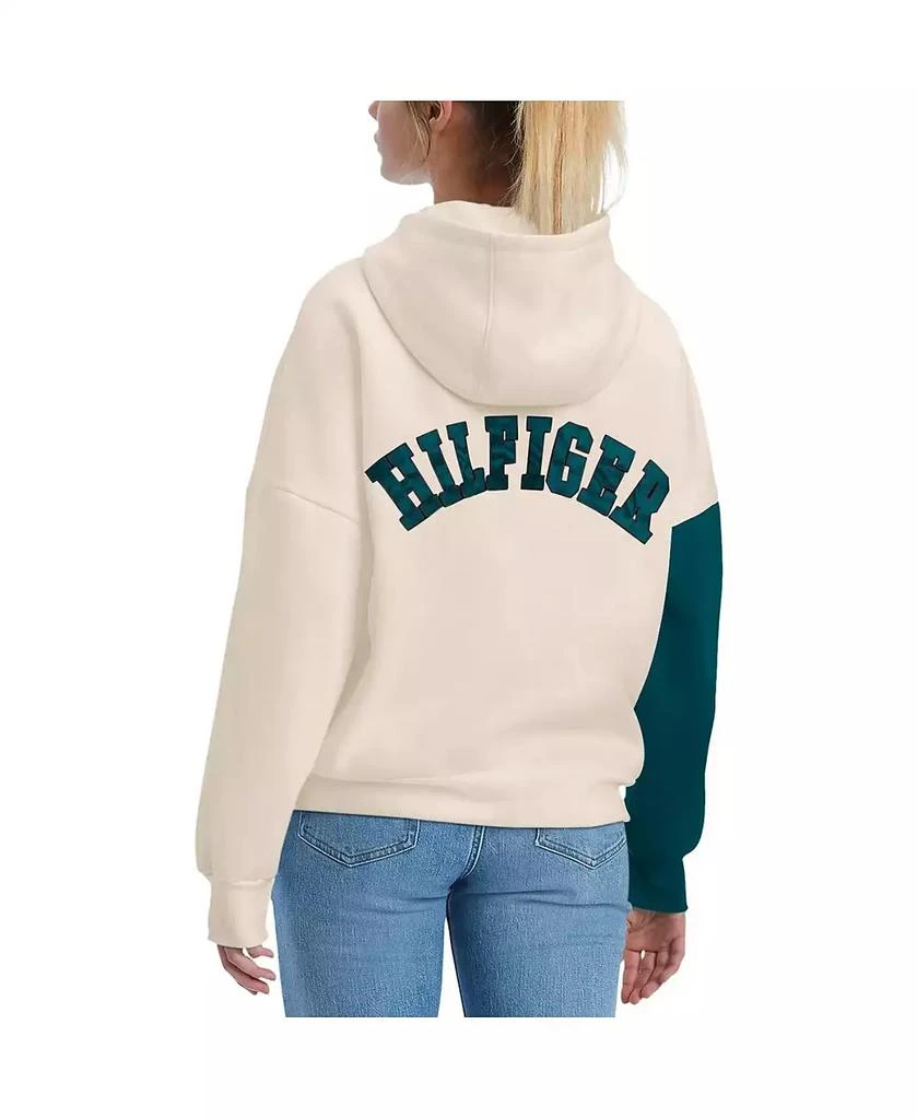 商品Tommy Hilfiger|Women's Cream, Midnight Green Philadelphia Eagles Harriet Pullover Hoodie,价格¥449,第3张图片详细描述