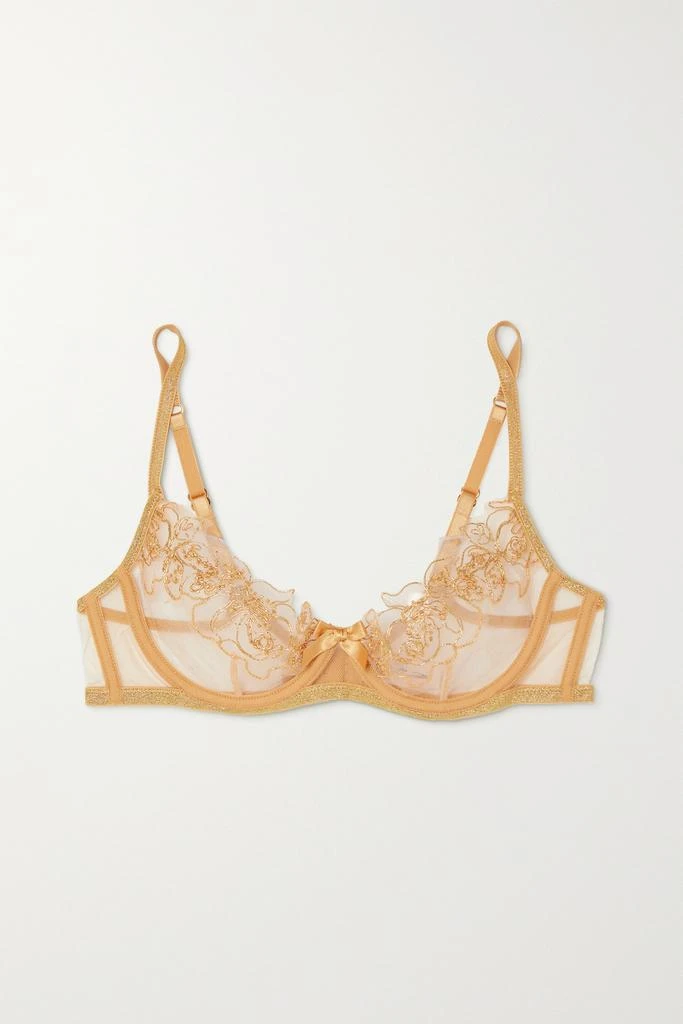 商品L'Agent by Agent Provocateur|Lindie 带缀饰刺绣绢网带钢圈软杯文胸  - 36C,价格¥574,第1张图片