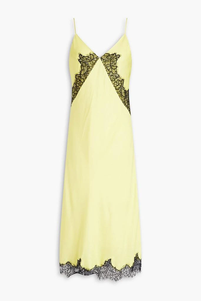 商品Rag & Bone|Logan lace-trimmed silk-blend satin midi slip dress,价格¥1112,第1张图片