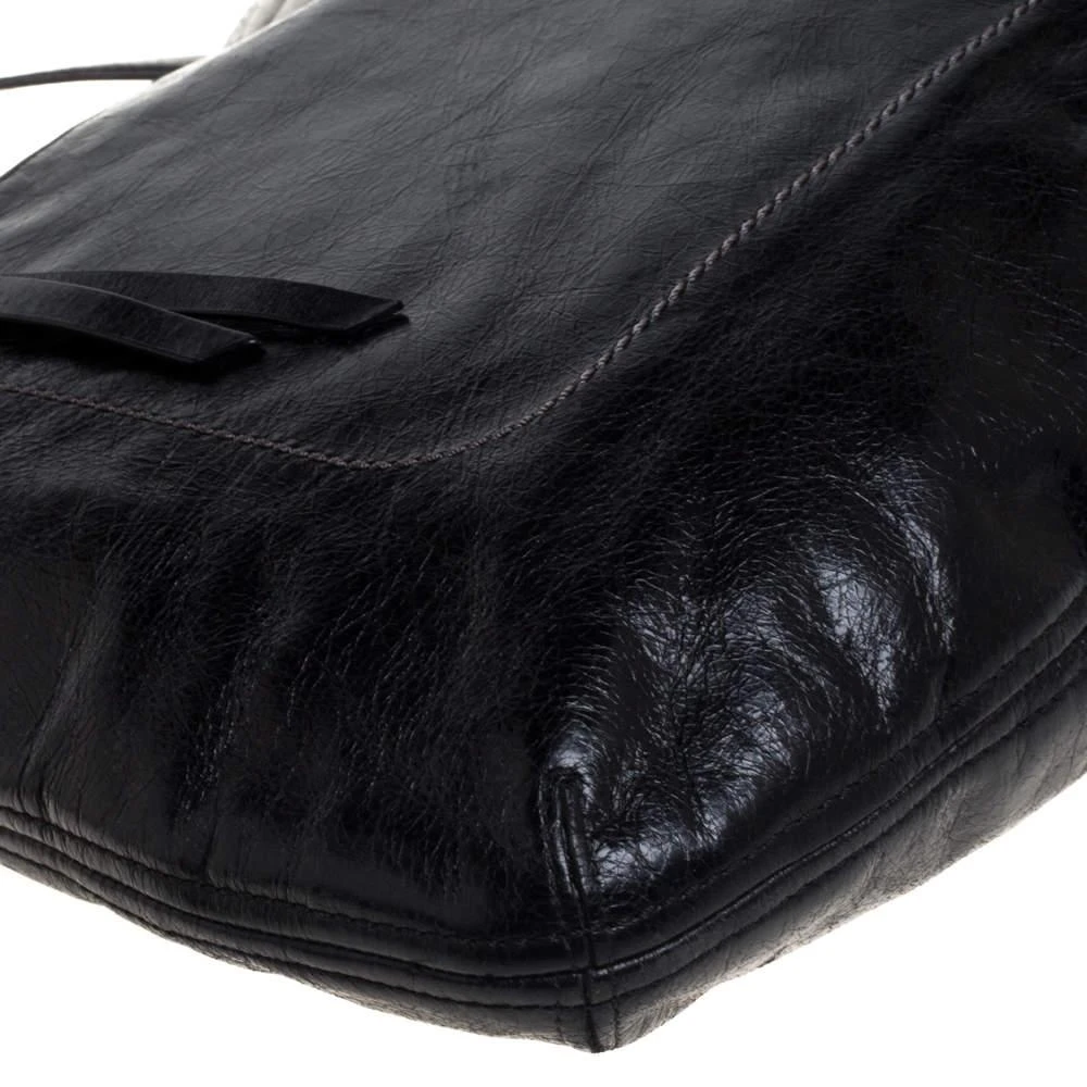 Coach Black Crackled Leather Chain Tote 商品
