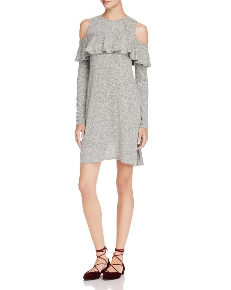 商品AQUA|AQUA Ruffled Cold-Shoulder Dress - 100% Exclusive ,价格¥253,第1张图片