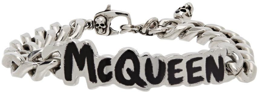 Silver Graffiti Chain Bracelet商品第1张图片规格展示