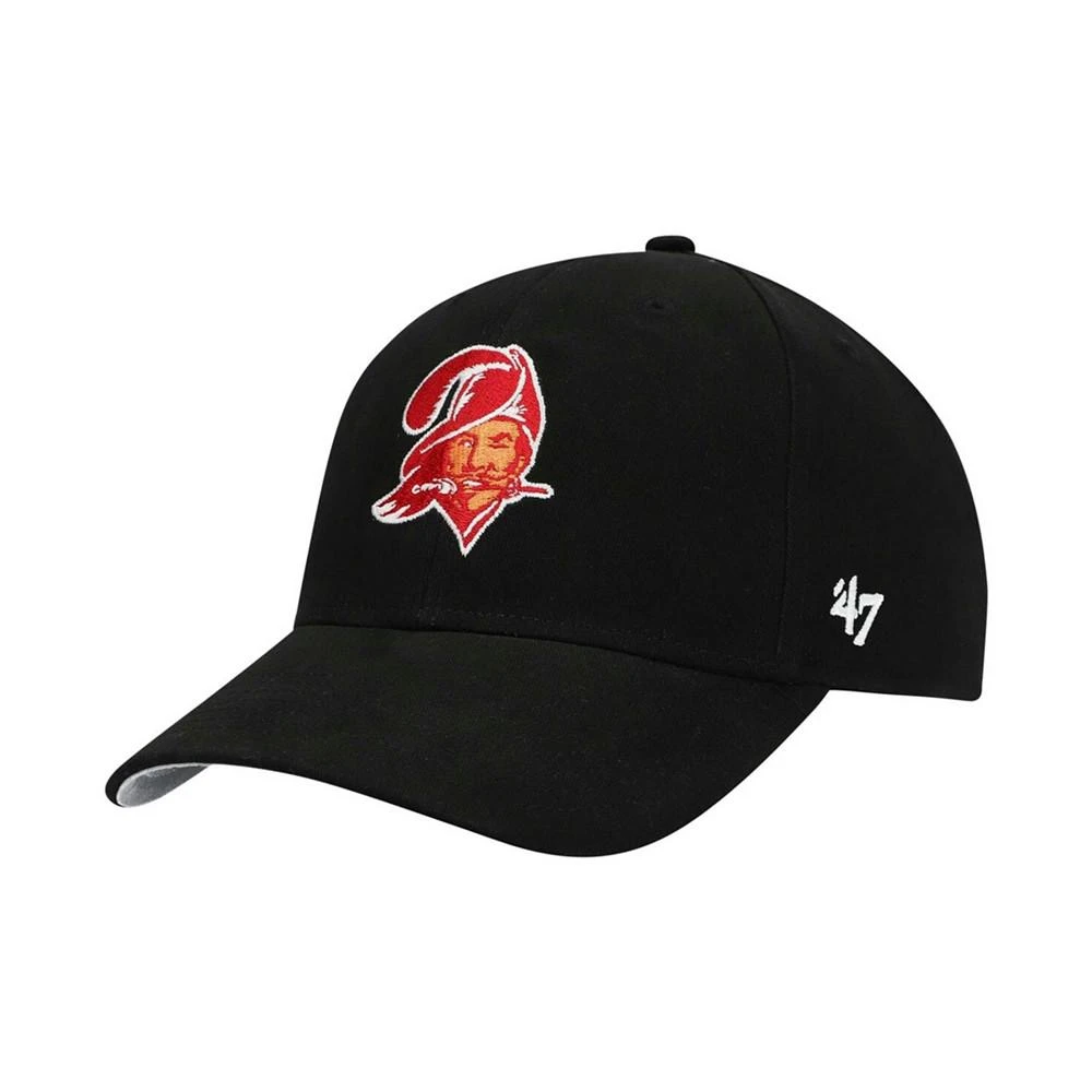 商品47 Brand|Boys Black Tampa Bay Buccaneers Team Basic MVP Adjustable Hat,价格¥135,第1张图片