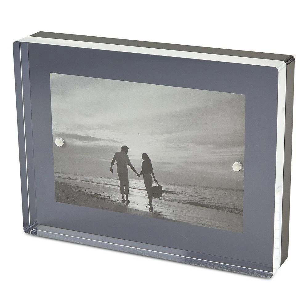 商品Tizo|Lucite 2 Tone Black Picture Frame, 4" x 6",价格¥665,第1张图片详细描述