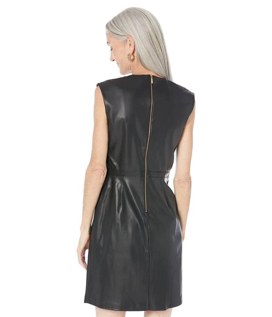 商品Calvin Klein|PU Sheath Dress with Gold Waist Detail,价格¥403,第2张图片详细描述