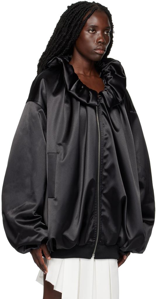 Black Gathered Jacket商品第2张图片规格展示