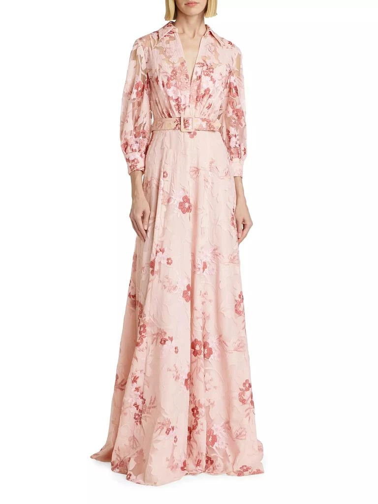 商品Badgley Mischka|Lace Belted Gown,价格¥5350,第3张图片详细描述