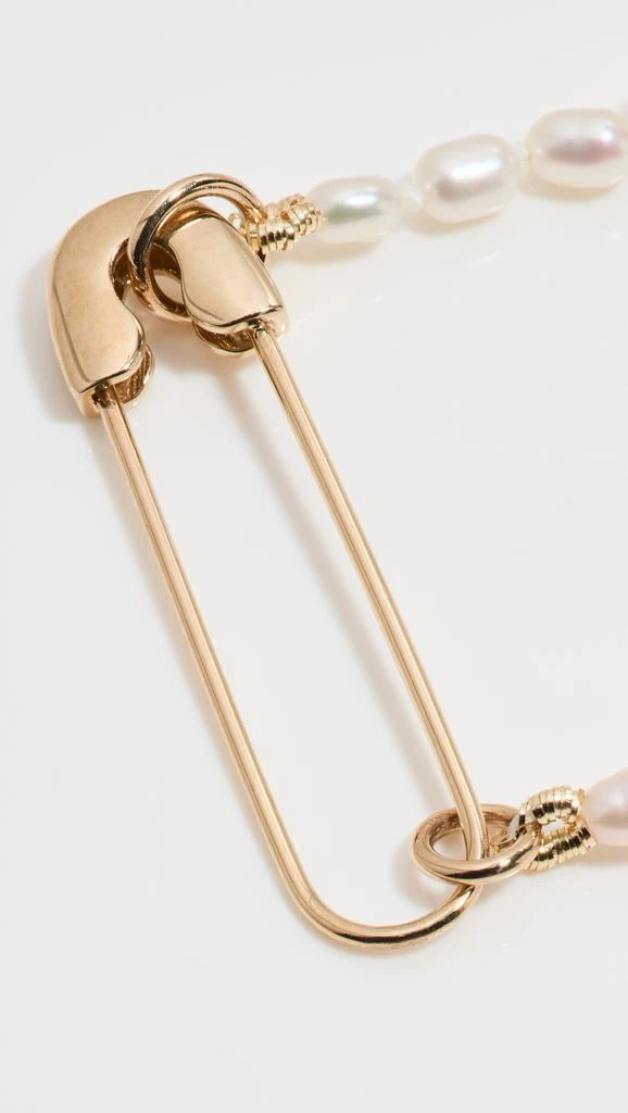 商品Zoe Chicco|14k Pearl Bead Necklace with a 14k Safety Pin Closure in Front,价格¥4295,第4张图片详细描述