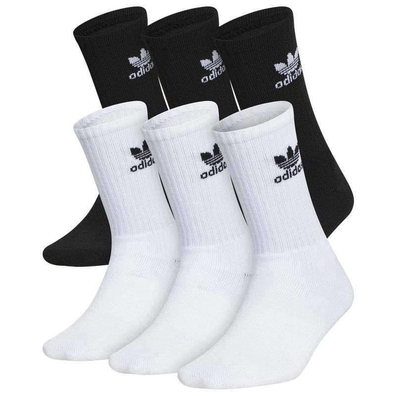 商品Adidas|adidas Originals Trefoil 6-Pack Crew Socks - Boys' Grade School,价格¥116,第1张图片