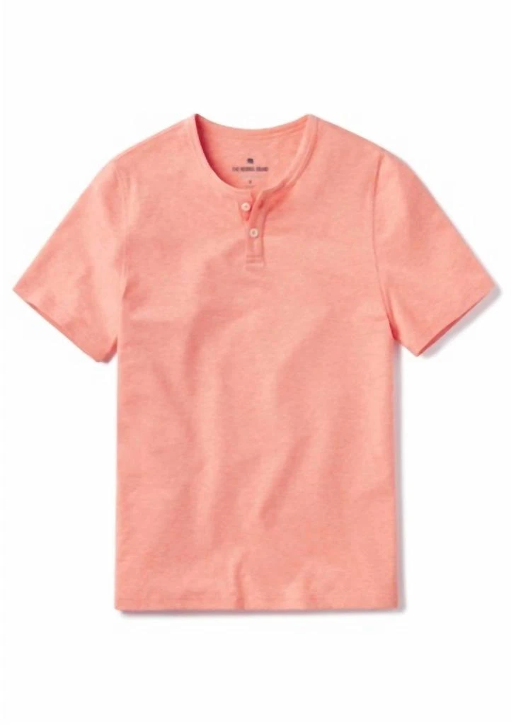 商品The Normal Brand|Active Puremeso Weekend Henley Tee In Canyon Sunset,价格¥418,第5张图片详细描述