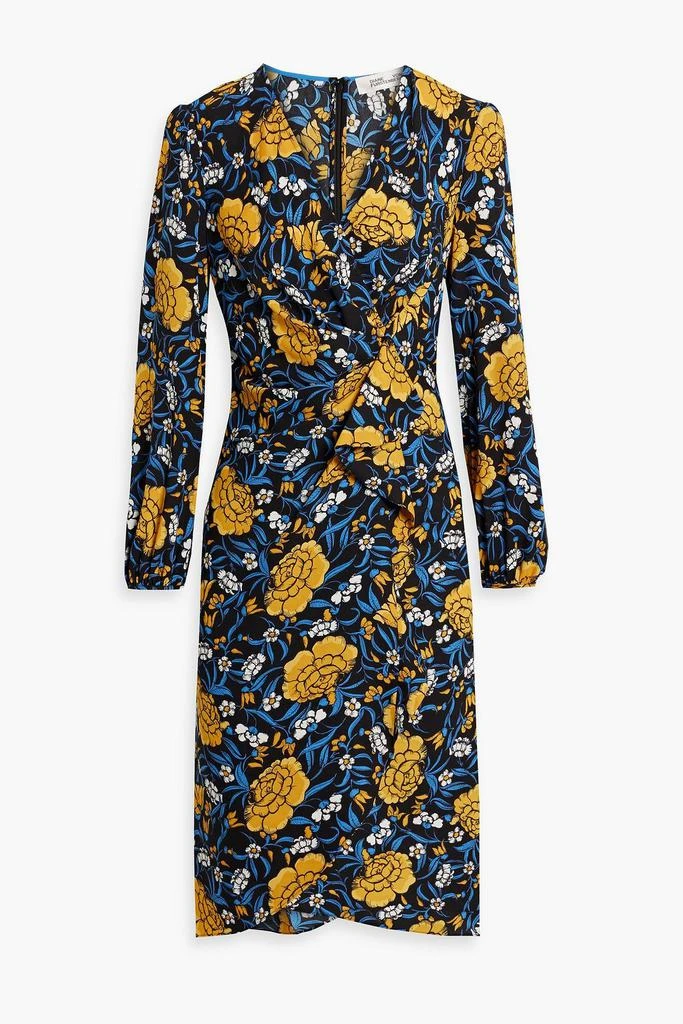 商品Diane von Furstenberg|Thanatos wrap-effect floral-print crepe midi dress,价格¥1643,第1张图片