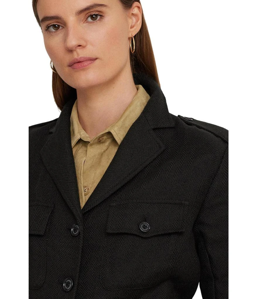 商品Ralph Lauren|Belted Cotton-Linen Herringbone Jacket,价格¥2715,第3张图片详细描述