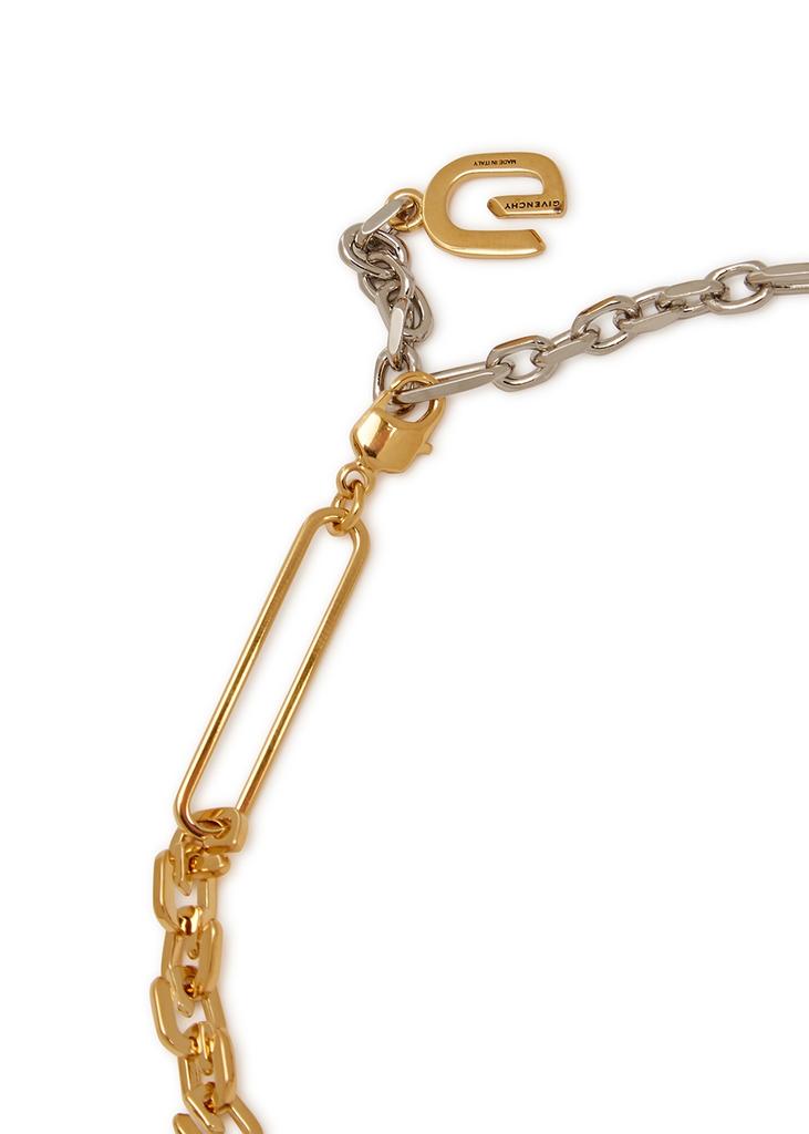 Gold and silver-tone chain necklace商品第3张图片规格展示