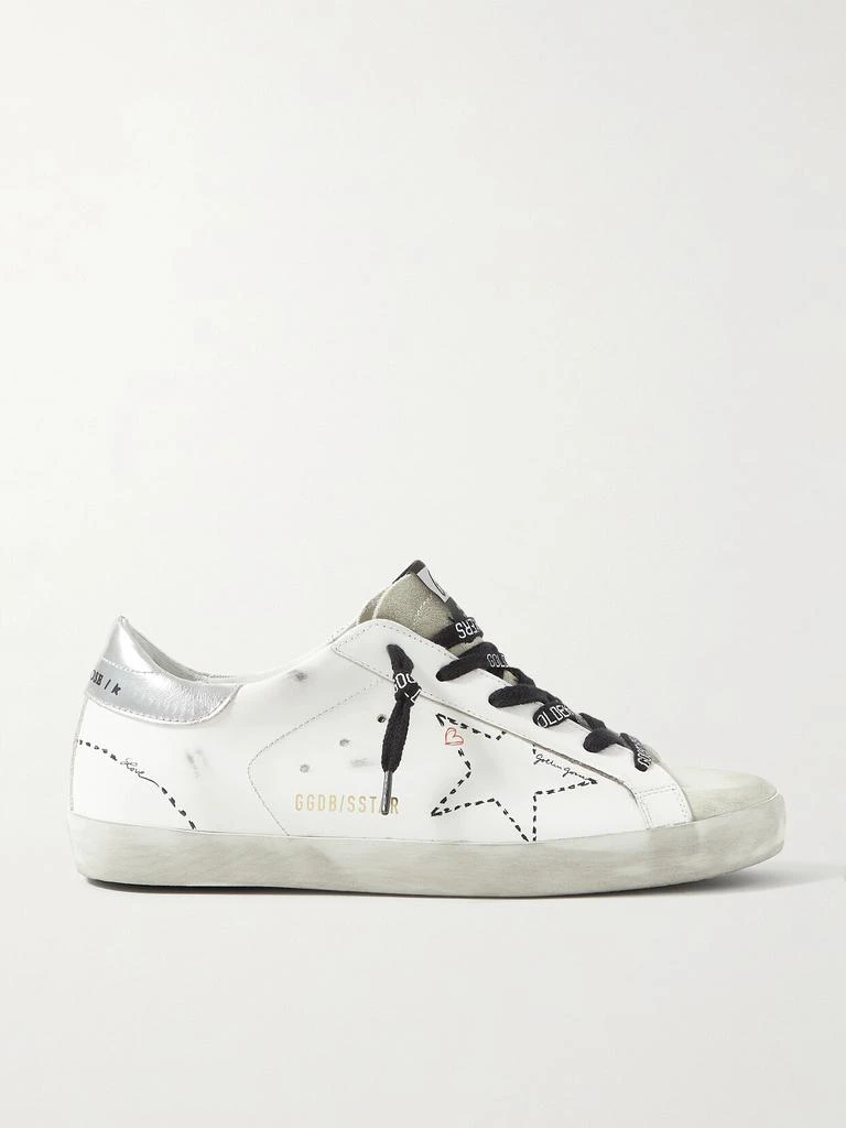 商品Golden Goose|Superstar 仿旧皮革绒面革运动鞋  - IT35,价格¥4567,第1张图片