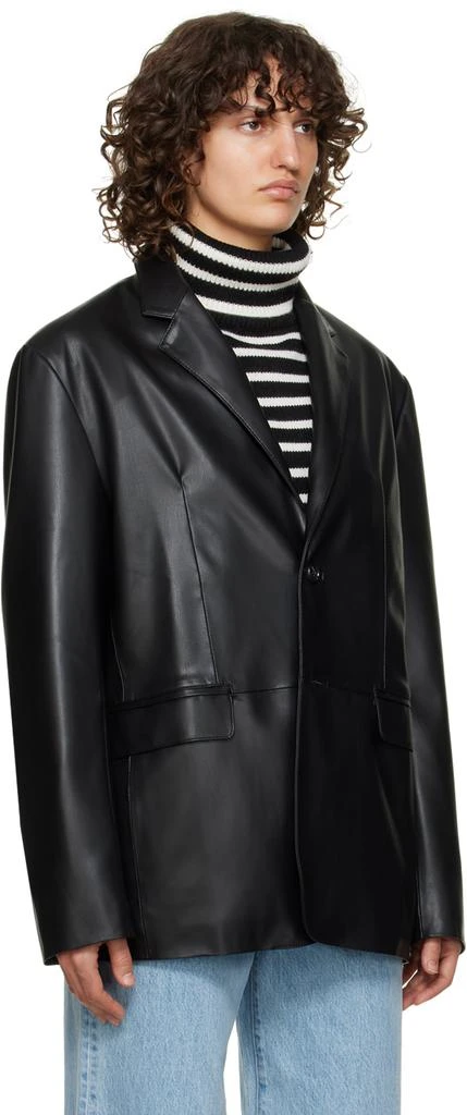 商品The Frankie Shop|Black Olympia Faux-Leather Blazer,价格¥1678,第2张图片详细描述