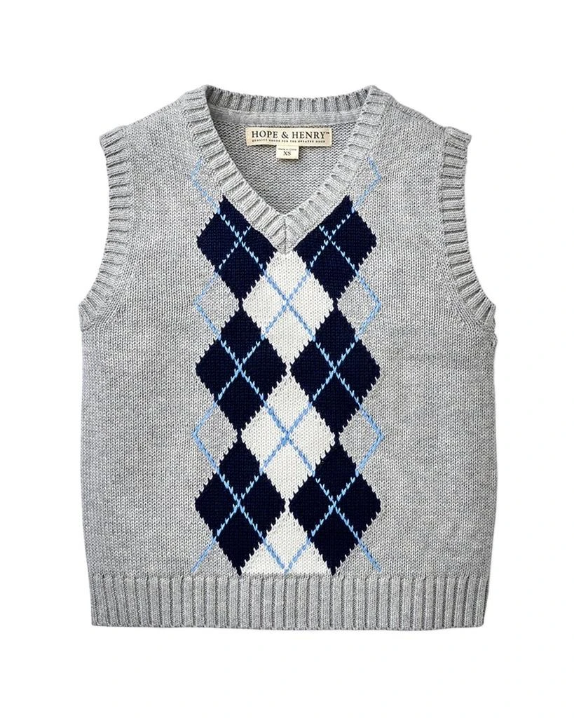 商品HOPE & HENRY|Hope & Henry Argyle Sweater Vest,价格¥166,第1张图片