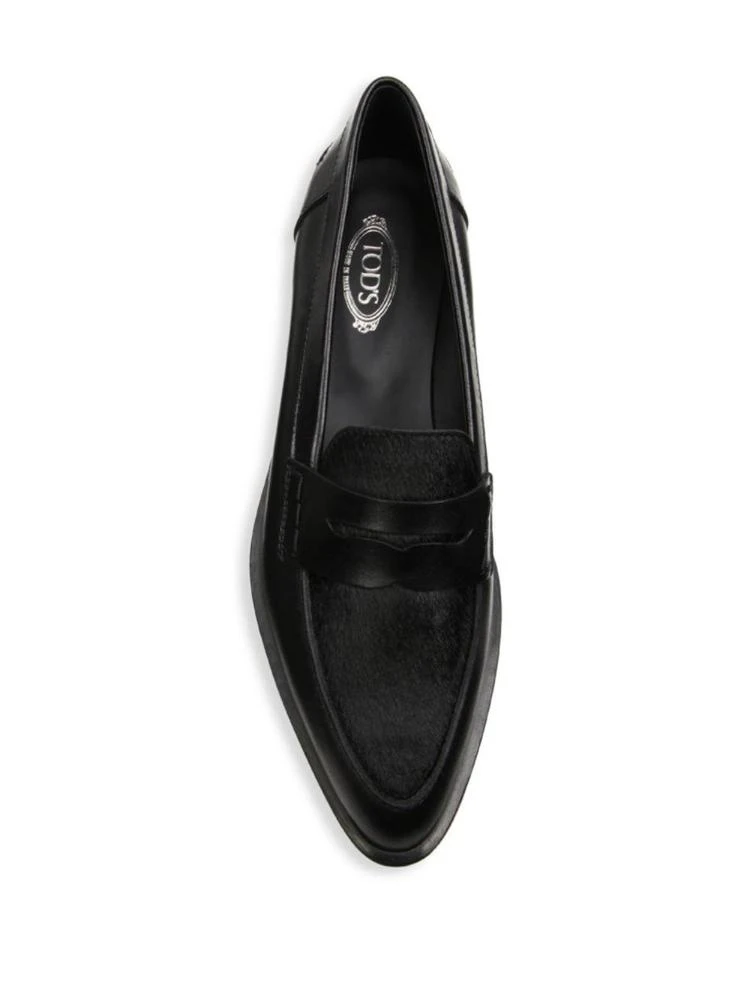 商品Tod's|Calf Fur Point Toe Loafers,价格¥5380,第4张图片详细描述