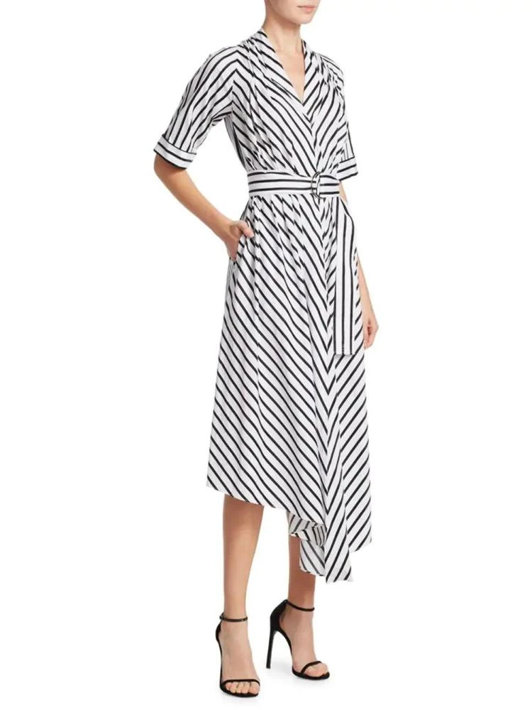 商品ADAM LIPPES|Striped Cotton Asymmetric Dress,价格¥2521,第1张图片