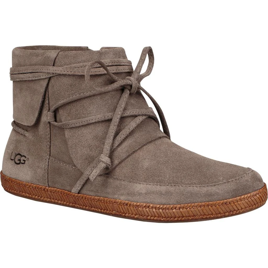 商品UGG|Ugg Womens Reid Suede Flat Moccasin Boots,价格¥368,第1张图片