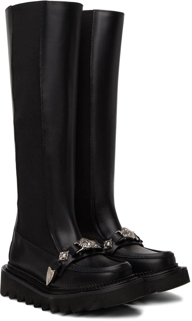 商品Toga Pulla|Black Leather Tall Boots,价格¥2189,第4张图片详细描述