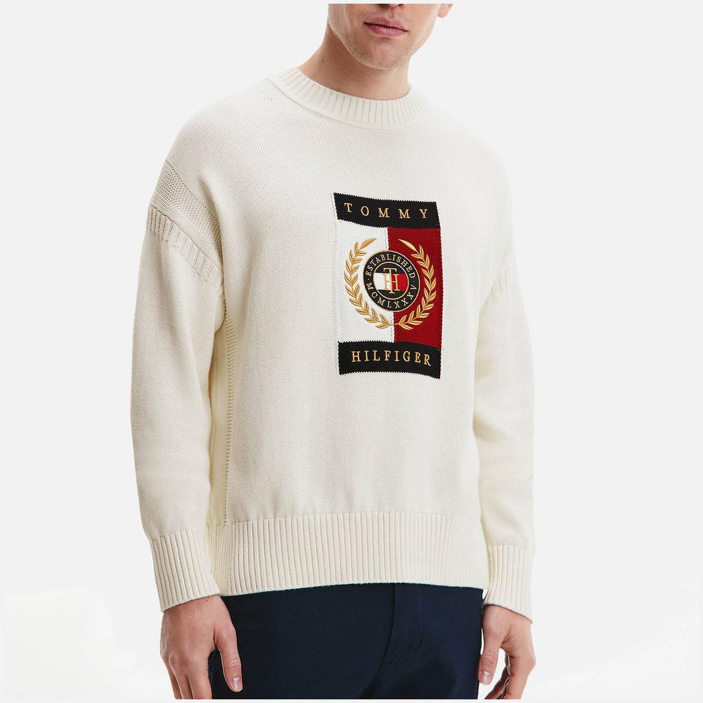 Tommy Hilfiger Intarsia Icon Graphic Logo-Embroidered Cotton Sweater商品第1张图片规格展示