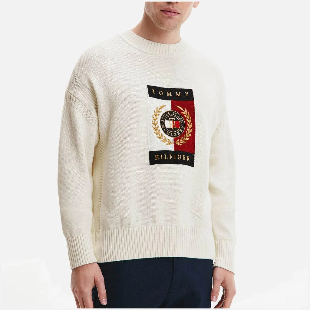 商品Tommy Hilfiger|Tommy Hilfiger Intarsia Icon Graphic Logo-Embroidered Cotton Sweater,价格¥832,第1张图片