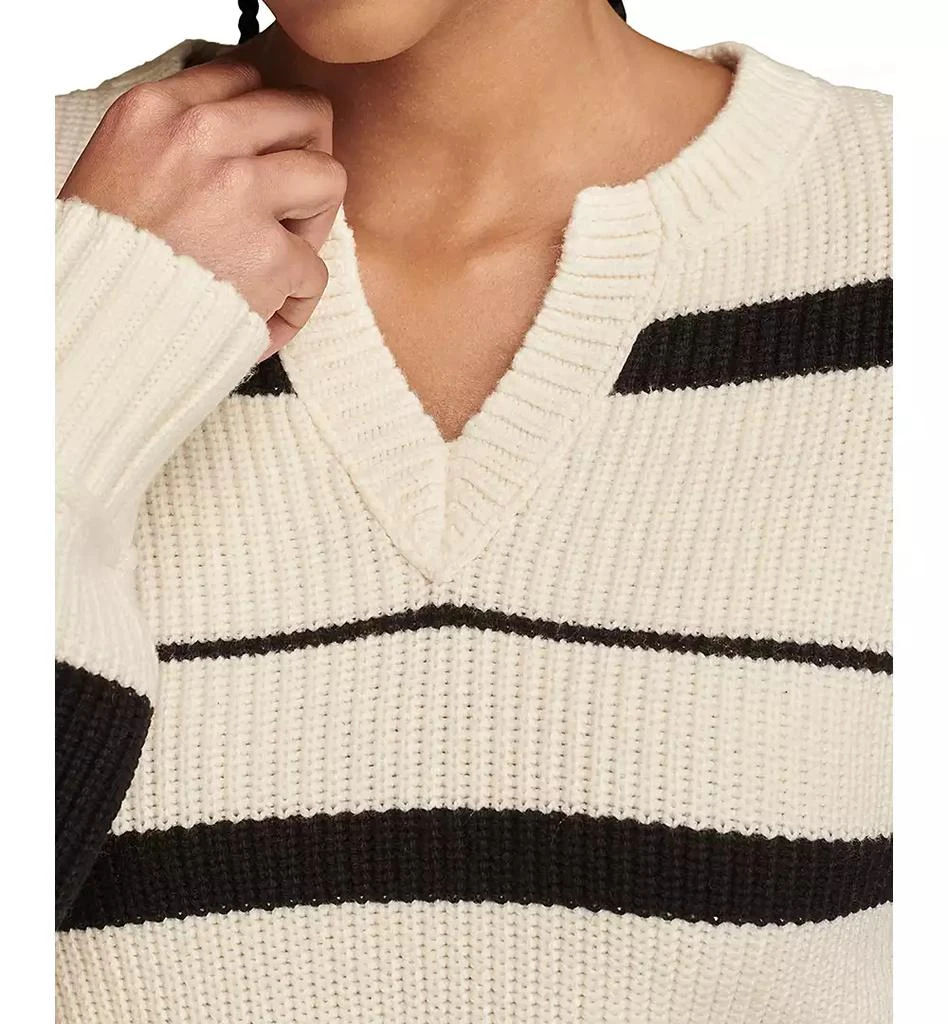 商品Lucky Brand|Women's Striped Notched-Neck Sweater,价格¥340,第3张图片详细描述