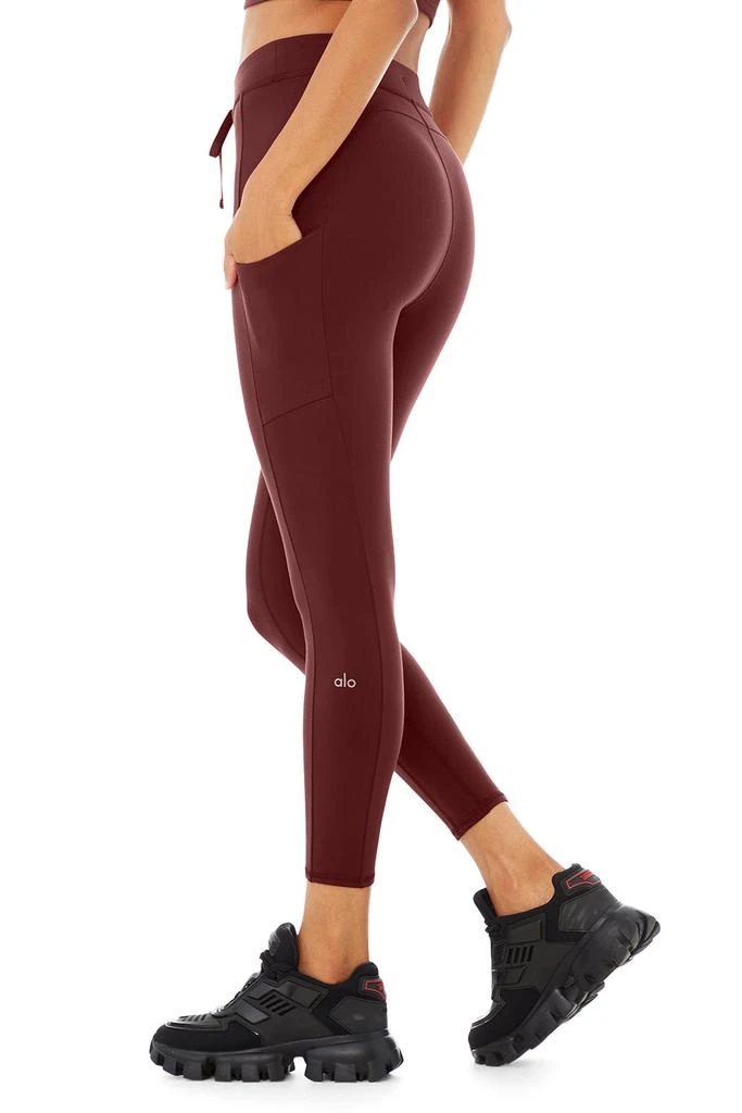 商品Alo|7/8 High-Waist Checkpoint Legging - Cranberry,价格¥708,第2张图片详细描述
