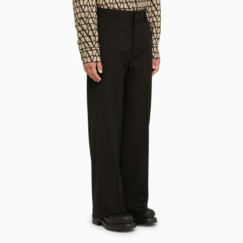 商品Valentino|Regular black wool trousers,价格¥9975,第3张图片详细描述