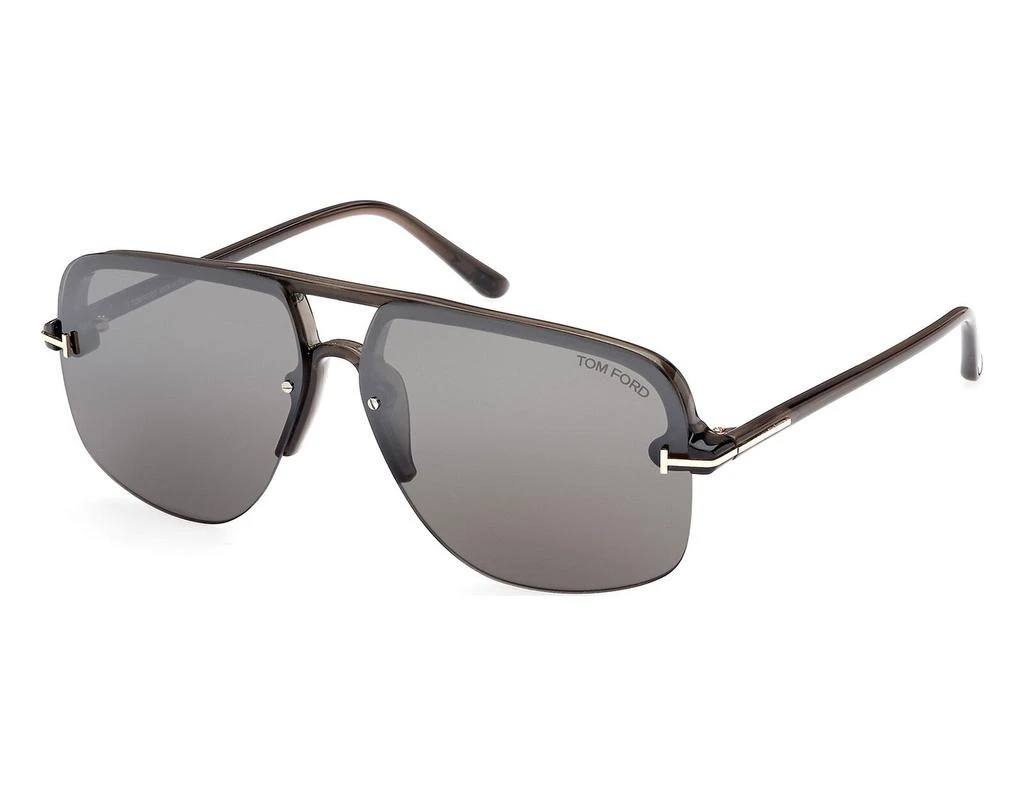 商品Tom Ford|Hugo Smoke Gradient Navigator Men's Sunglasses FT1003 51B 63,价格¥1684,第1张图片