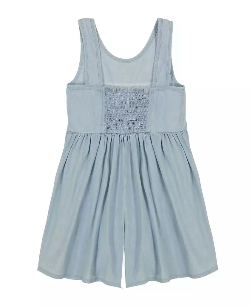 商品Calvin Klein|Toddler Girls Lightweight Denim Wide Leg Romper,价格¥104,第2张图片详细描述