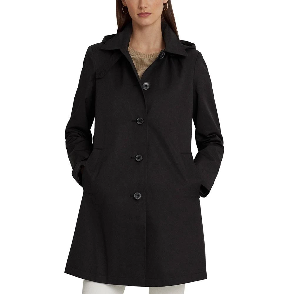 商品Ralph Lauren|Women's Hooded A-Line Raincoat,价格¥564,第3张图片详细描述