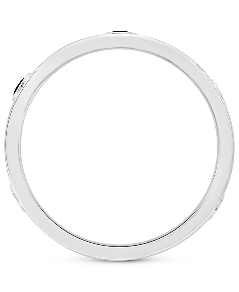 商品Macy's|Onyx Bezel-Set Highly Polished Band in Sterling Silver,价格¥655,第3张图片详细描述