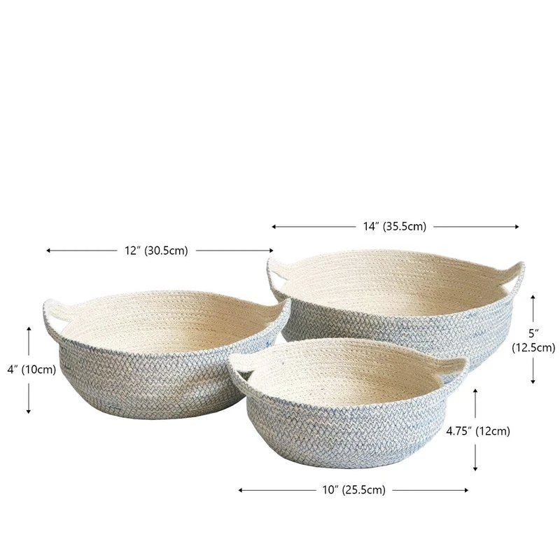 商品KORISSA|Amari Fruit Bowl in Blue SET OF 3,价格¥190,第2张图片详细描述