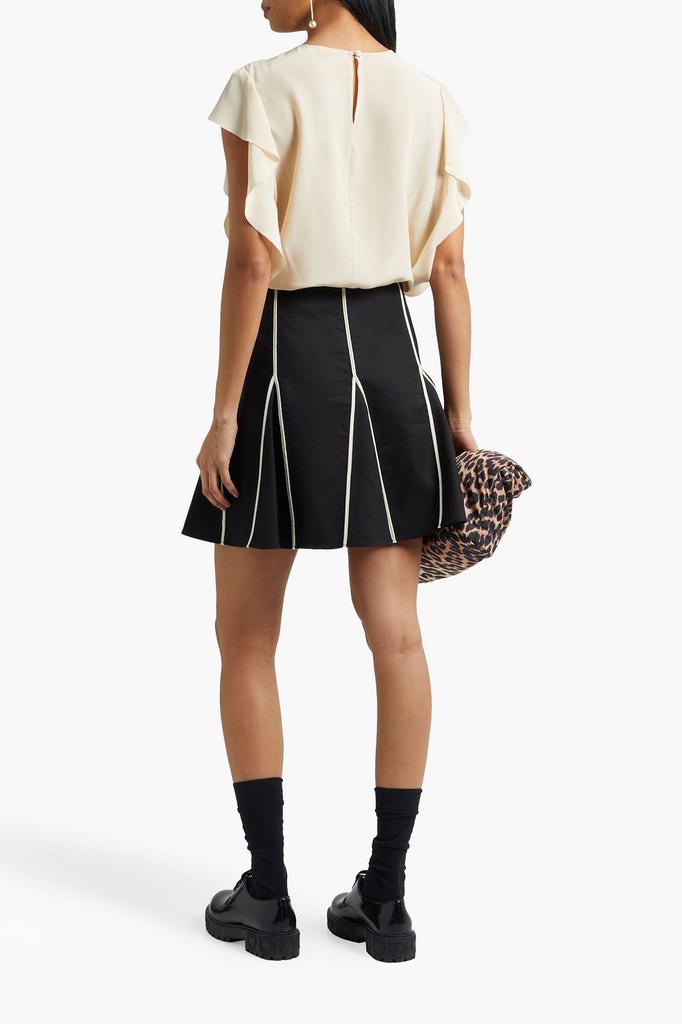 Cotton-blend crepe mini skirt商品第3张图片规格展示