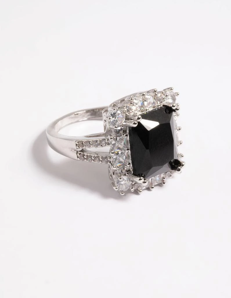 商品Lovisa|Rhodium Cubic Zirconia Emerald Ring,价格¥222,第1张图片