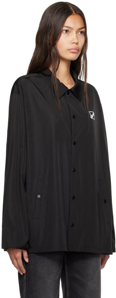 Black Windbreaker Jacket商品第2张图片规格展示