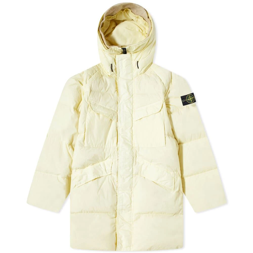 商品Stone Island|Stone Island Crinkle Reps Long Down Coat,价格¥6996,第1张图片