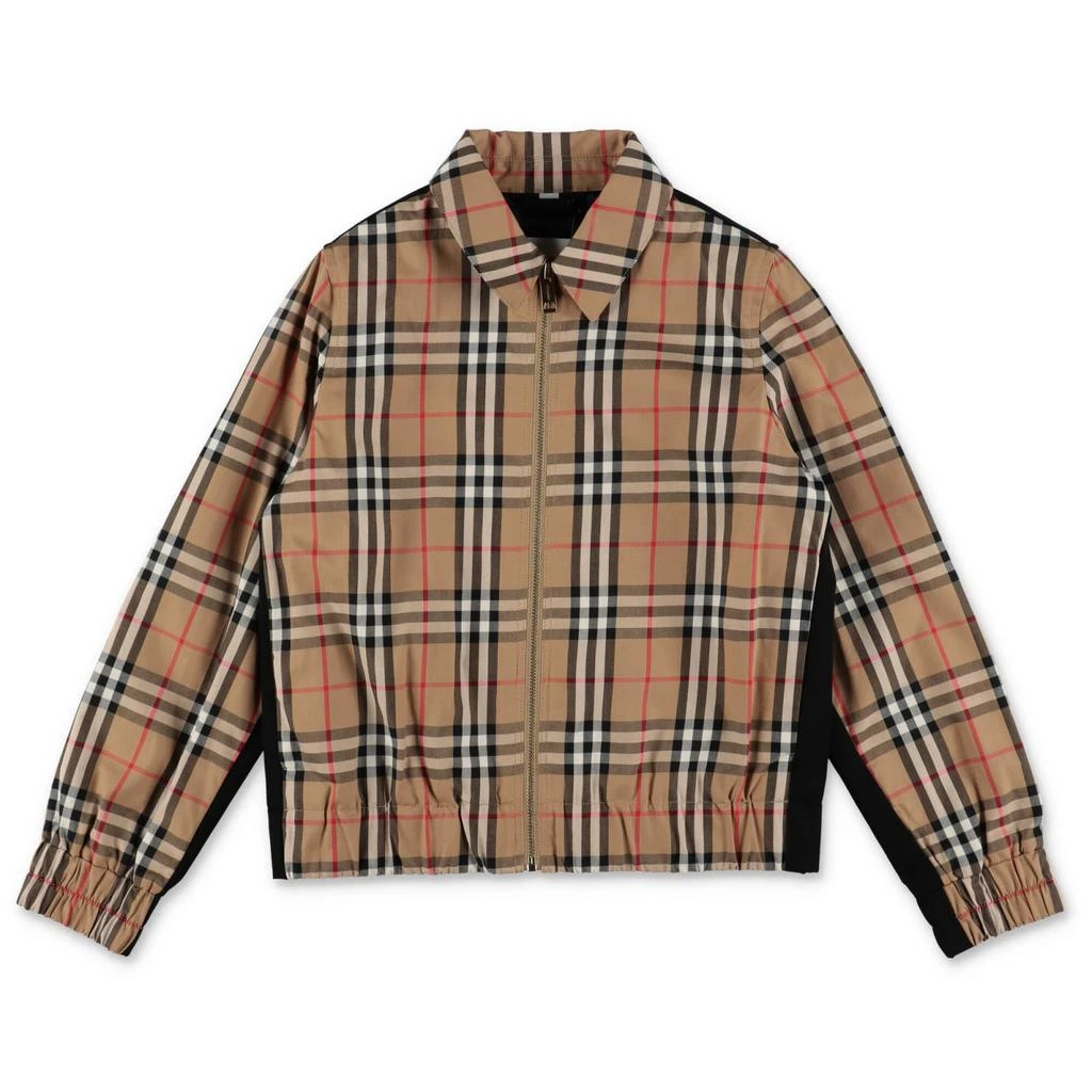 商品Burberry|Giubbino Vintage Check Con Pannelli A Contrasto In Cotone Bambino,价格¥5014,第1张图片