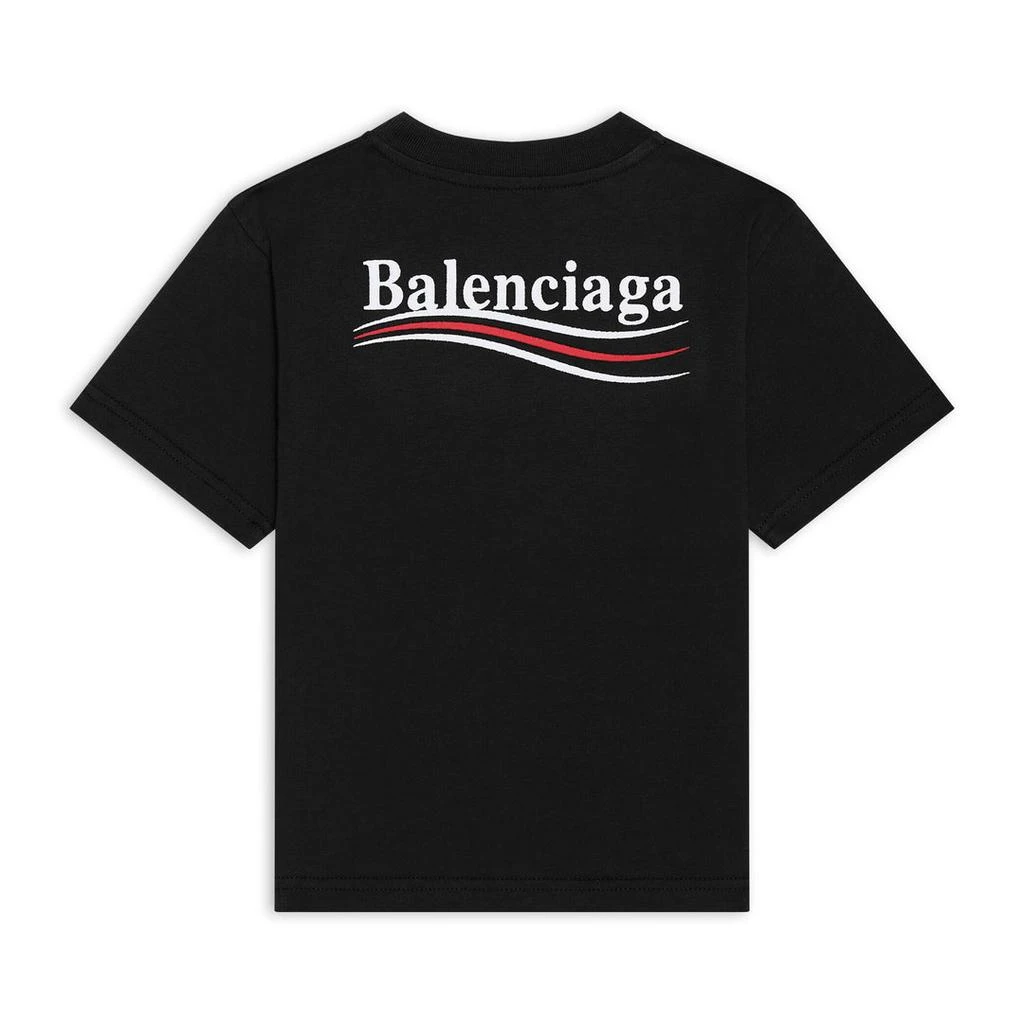 商品Balenciaga|儿童黑色圆领徽标T恤,价格¥1491,第1张图片