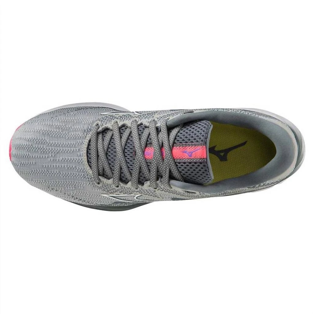 商品Mizuno|Women Wave Rider 27 Running Shoes - Wide In Pearl Blue/white,价格¥536,第4张图片详细描述