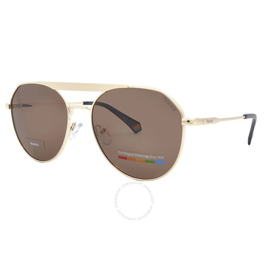 商品Polaroid|Polarized Bronze Pilot Unisex Sunglasses PLD 6211/S/X 0J5G/SP 57,价格¥107,第3张图片详细描述